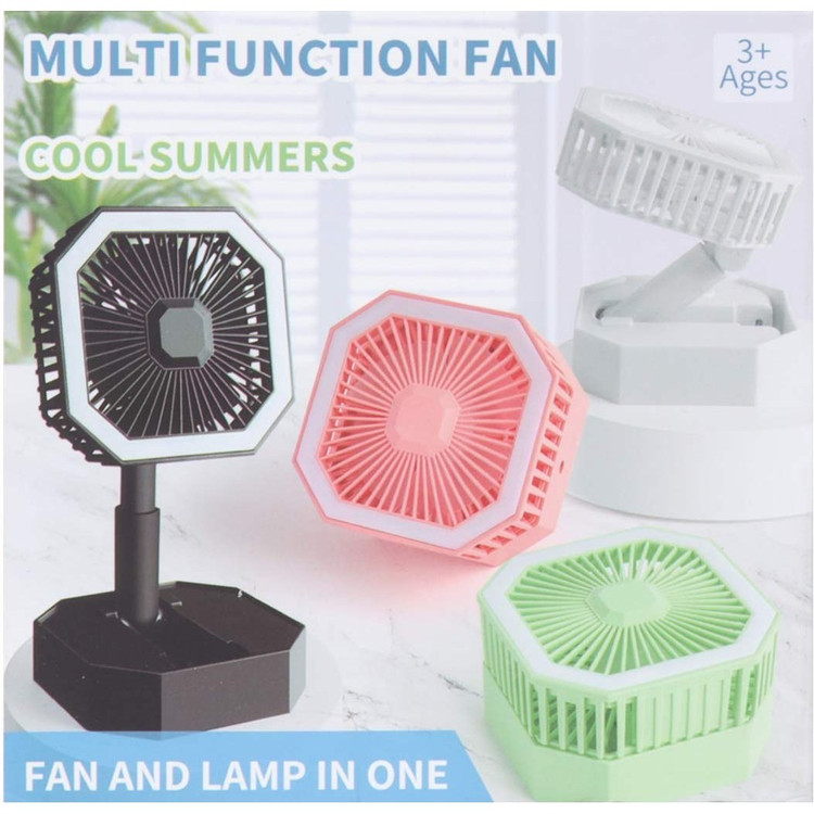 پنکه رومیزی شارژی تاشو MULTY FANCTION FAN